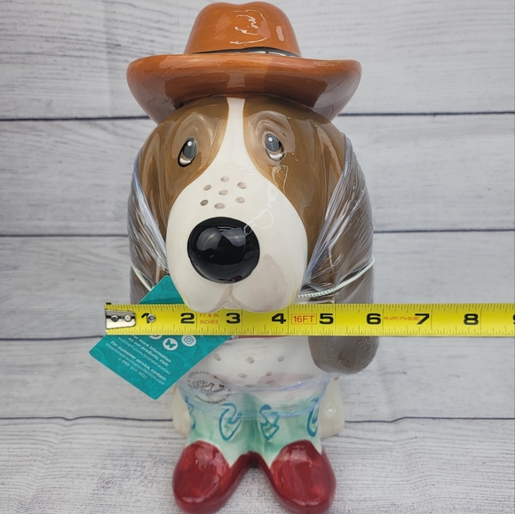 Pioneer Woman Ceramic Cowboy Charlie Turquoise Cookie Jar - Picture 7 of 17